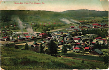 Bird's Eye View Port Alleghany PA Divided Postcard c1910 picture