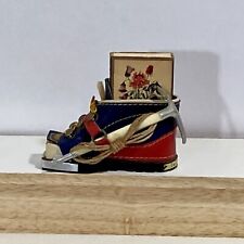 Roxy II VTG Mini Snow Boot 'Innsbruck' Matchbox Holder w Snow Pick and Rope picture