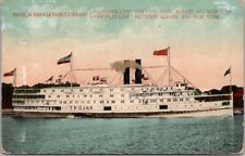 c1910s HUDSON NAVIGATION CO. Steamship Postcard CITIZENS LINE and PEOPLES LINE picture