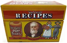 Van Camp's Pork And Beans Recipe Box Tin Metal Container 1986 Stokely-Van Camp picture