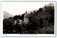 Penang Malaysia Postcard General View Ayer Itam Temple c1920's RPPC Photo picture