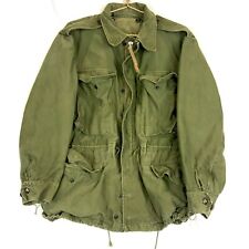 Vintage M-1951 Military Cold Weather Field Coat Size Small Green 50s picture