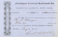 Jacob Little - Michigan Central Railroad - Transfer Receipt - Autographed Stocks picture