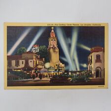 Fox Carthay Circle Theater Los Angeles CA California Vintage Linen Postcard picture