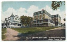  Peaks Island House and Coronado-Union Hotel Peaks Island ME Postcard Maine picture