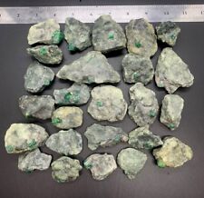 1252 Grams Top Class Emerald Specimens Lot Of 36 Pieces. picture
