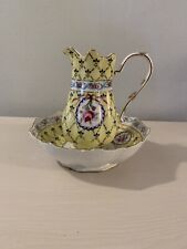 Limoges China Vintage Beautiful 8” Pitcher And Bowl  picture