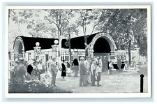 1948 Park Depot, Miniature Railway, House of David Michigan MI Postcard picture
