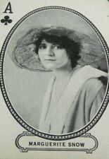 1916 Marguerite Snow Silent Film Actress Playing Trade Card Original picture