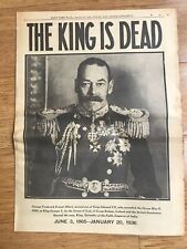 January 21, 1936 New York daily news George V  dies￼  W/ ￼Special supplement picture