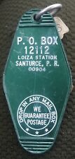Vintage P.O. BOX 12112 Loiza Station Santurce, P.R. Key Fob Plastic Tag Room 616 picture