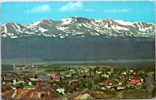 Town View and Mount Massive, LEADVILLE, Colorado Chrome Postcard picture
