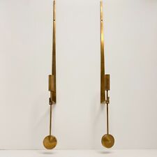 Skultuna 1607 Pierre Forsell designed Pair of Sweedish MCM Pendulum Candlesticks picture
