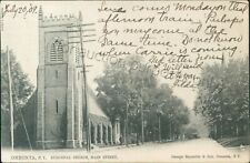 Oneonta, NY - Episcopal Church postcard - sent 1909 - Otsego / New York - great picture