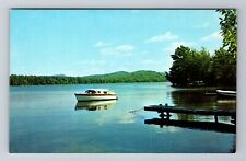 Wolfeboro NH- New Hampshire, Rust Pond, Antique, Vintage Souvenir Postcard picture