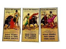 Vintage Three Postcard Lot Made In Spain Bull Fighters Unposted 8x4 picture