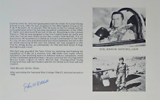 John Mitchell  signed 8x10 Bio photo P-38 Fighter Ace 16V Navy Cross, DSC picture