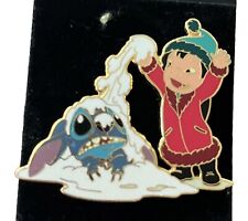 Rare 2006 Disney Pin Lilo & Stitch Snow Snowball Winter  LE 250 W/ Card picture