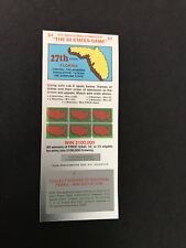 Florida  SV Instant NH Lottery Ticket,  issued in 1977 no cash value picture