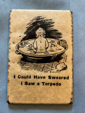 Original Vintage Naughty Pocket Mirror I Could Have Sweared I Saw a Torpedo picture