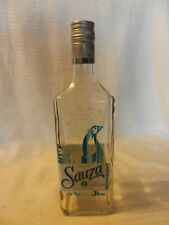 Imported Sauza Tequila Silver Empty Bottle with Cap Embossed with Blue Rooster picture