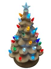 Ceramic Multicolor Pre-Lit White Ceramic Battery Operated Christmas Tree 11” picture