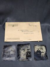 c 1880s Tintype Photo lot of 3 Women posing for camera picture