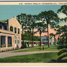 1936 St. Petersburg, Fla. Masonic Home Freemasonry Freemason Mason House FL A226 picture