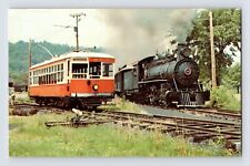 Postcard Railroad Train East Broad Top Johnstown Traction Trolley 1970s Chrome picture