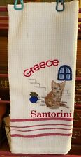 NWOT Cat Santorini Greece Hand Towel Quality Textiles from Greece Souvenir picture