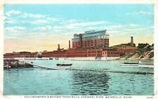 Waterville, ME, Hollingsworth & Whitney Paper Mills, 1936 Vintage Postcard e3921 picture