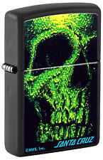 Zippo Santa Cruz Skull Design Black Matte Windproof Lighter, 48743 picture