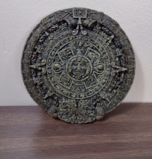 Vintage Aztec Mayan Sun Stone Calendar Wall Plaque Art Hanging 7