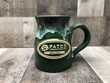 Deneen Pottery Coffee Mug PATCO Construction Inc - Hand Thrown Green Glaze picture