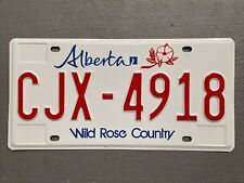 ALBERTA /CANADA 🇨🇦 LICENSE PLATE WILD ROSE 🌹 COUNTRY CJX-4918 NICE😎 picture