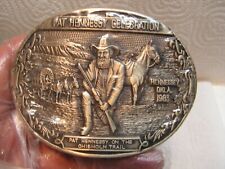 1983 PAT HENNESSY CELEBRATION - Second Edition BUCKLE - Hennessy, Oklahoma #213 picture