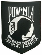 Motorcycle Biker Jacket Embroidered Back Patch - POW MIA You Are Not Forgotten picture
