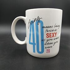 Hallmark Shoebox Mug Vintage Being 40 Twice As Sexy As 20 Funny VTG 1987 picture