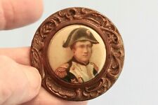 Antique Celluloid Button French Emperor Napoleon Bonaparte picture