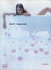 vintage EVIAN 1-Page Magazine PRINT AD 1999 sexy brunette woman in bathtub picture