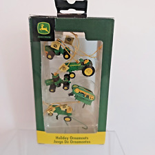 Enesco John Deere Equipment mini holiday Ornaments 5 in Box Farm Tractor picture