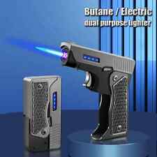 New Windproof Gas-Electric Plasma TypeC USB Rechargable Lighter Gift Folding Gun picture