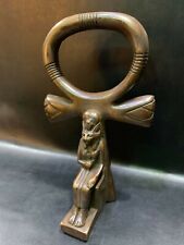 Egyptian ANKH (key of life) with Bastet goddess - hand made from Hammer stone picture