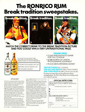 RONRICO RUM OF PUERTO RICO RUM AD #13 RARE 1984 OUT OF PRINT VINTAGE  picture
