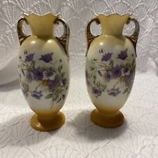 Carlsbad Set Of 2 Vases Handled Urn Style Antique picture
