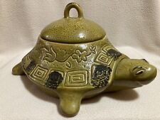 MCM Vintage Cookie Jar Smiling Turtle California Pottery Tureen A+ Condition picture