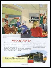 1949 Pennsylvania Railroad Jeffersonian train art GM locomotive vintage print ad picture