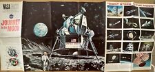 1967 NASA Facts Journey To The Moon Large Fold Out Poster Apollo 11 picture