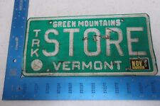 Vermont License Plate Tag 1985 85 Vanity Truck Storage Unit STORE picture