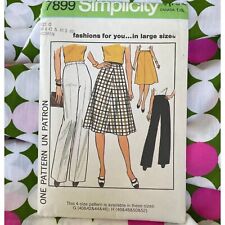 Vintage 1977 sewing pattern, Simplicity no 7899, skirts, pants, waist 40 to 46 picture